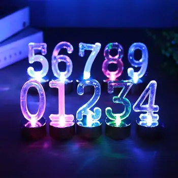 

0-9 Numbers LED Candles Light Candles Lamp Romantic Flameless Light Candles with Battery for Birthday Weeding Best Gift