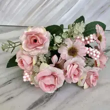 30 см Длина Искусственные розовые цветы пиона подарок Шелковый Искусственный цветок букет для украшения дома офиса Свадебная вечеринка Декор 52837