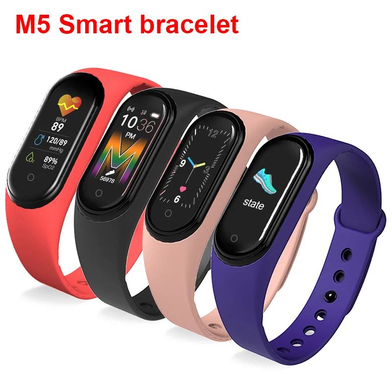 M5 Smart Watch Sport Смарт Браслет сердечного ритма крови Давление Smartband Bluetooth гаджет с