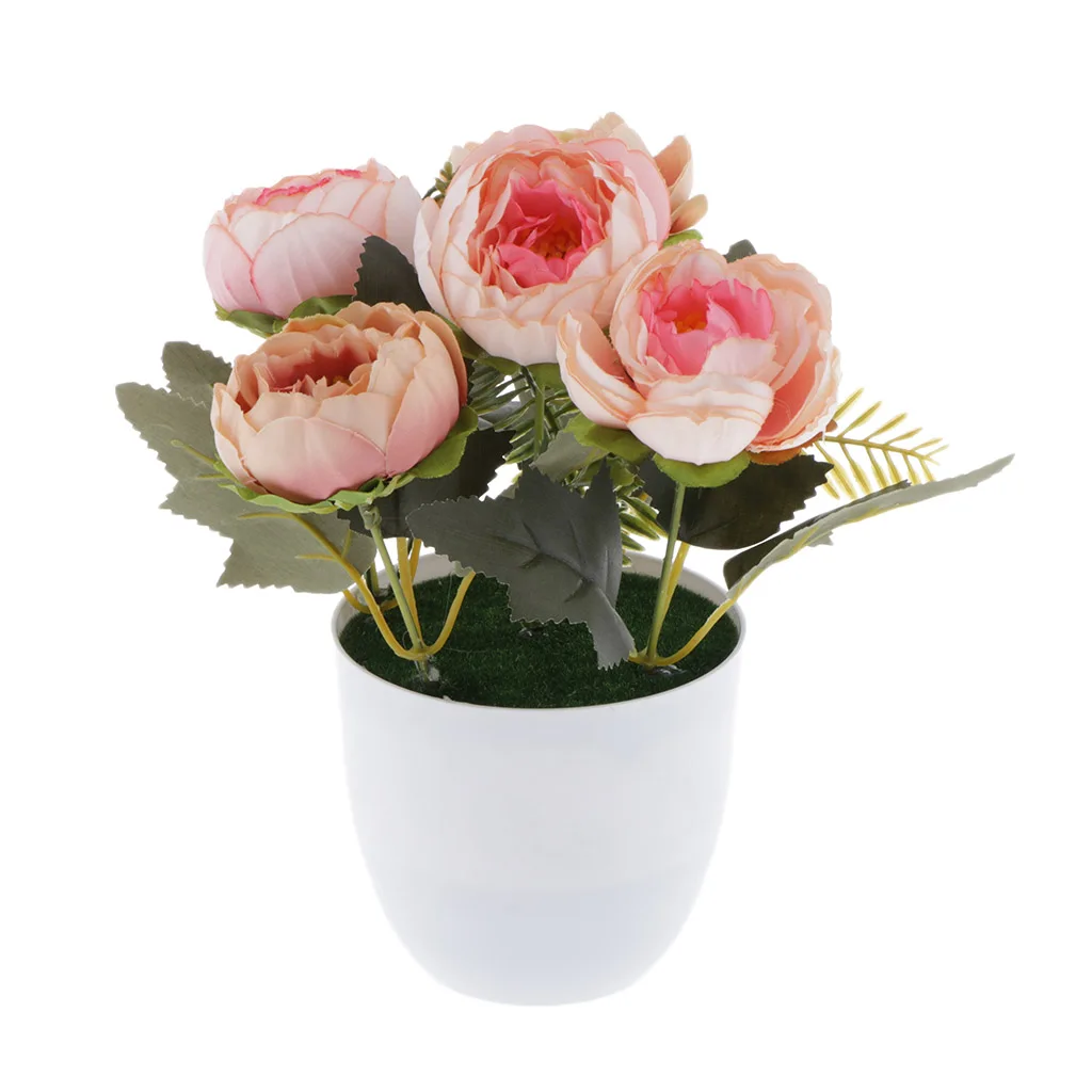 Artificial Peony Silk Flowers Bouquet Wedding Home Decorations