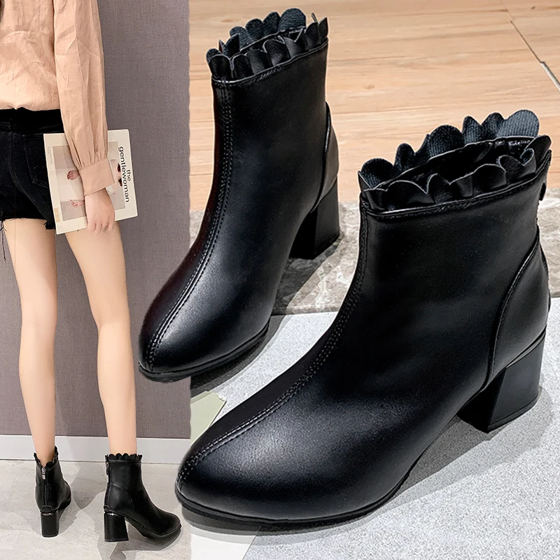 designer black booties