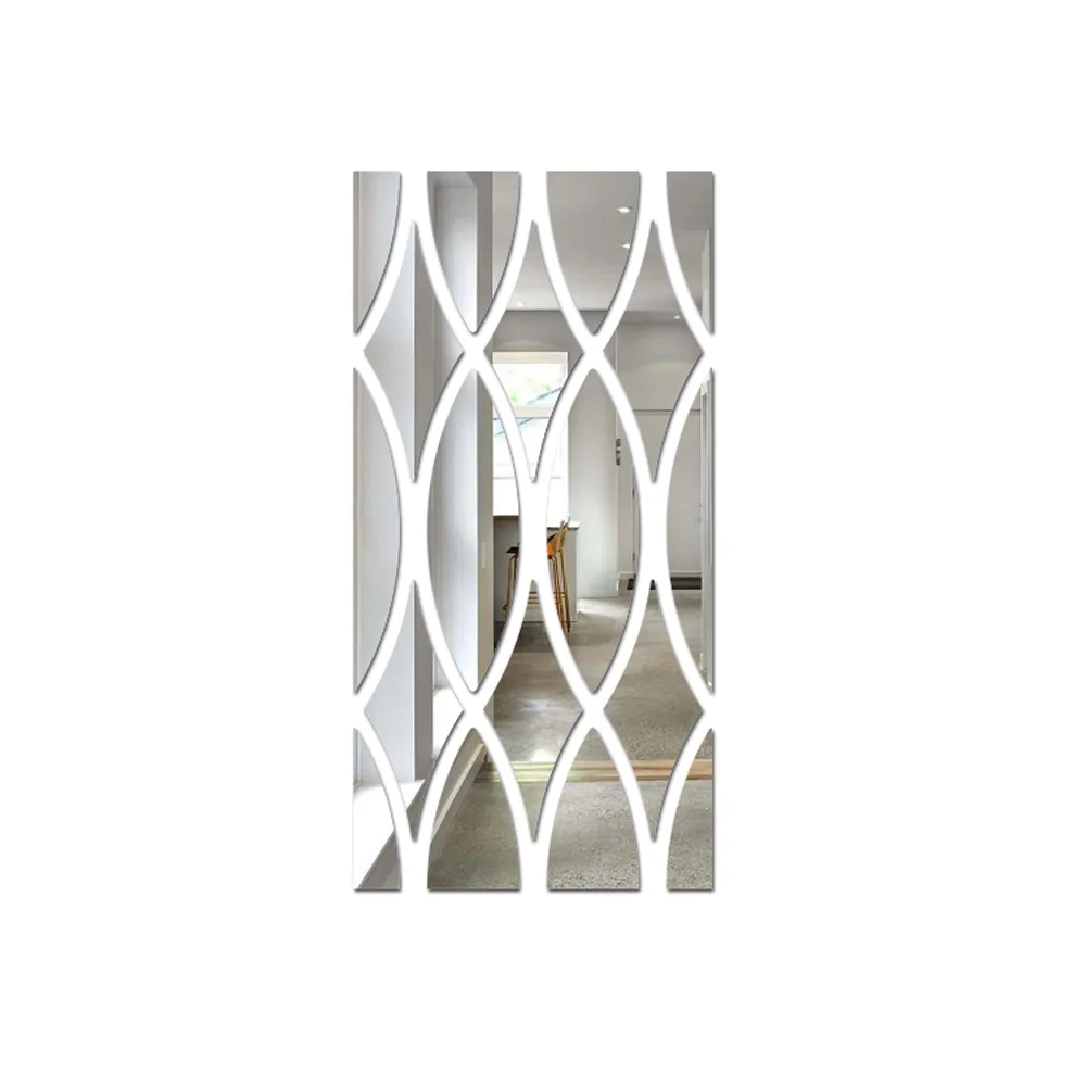 

Kitchen Wall sticker Door Geometry Acrylic Mirror DIY Art Mural Decal Home Decor 30*60cm Vinyl
