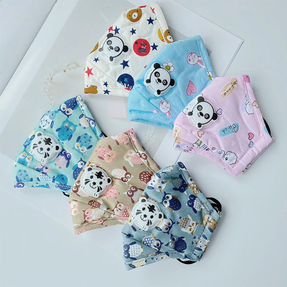 Cartoon Mouth Mask Children Kid Mask Masks with Breath Valve Activated