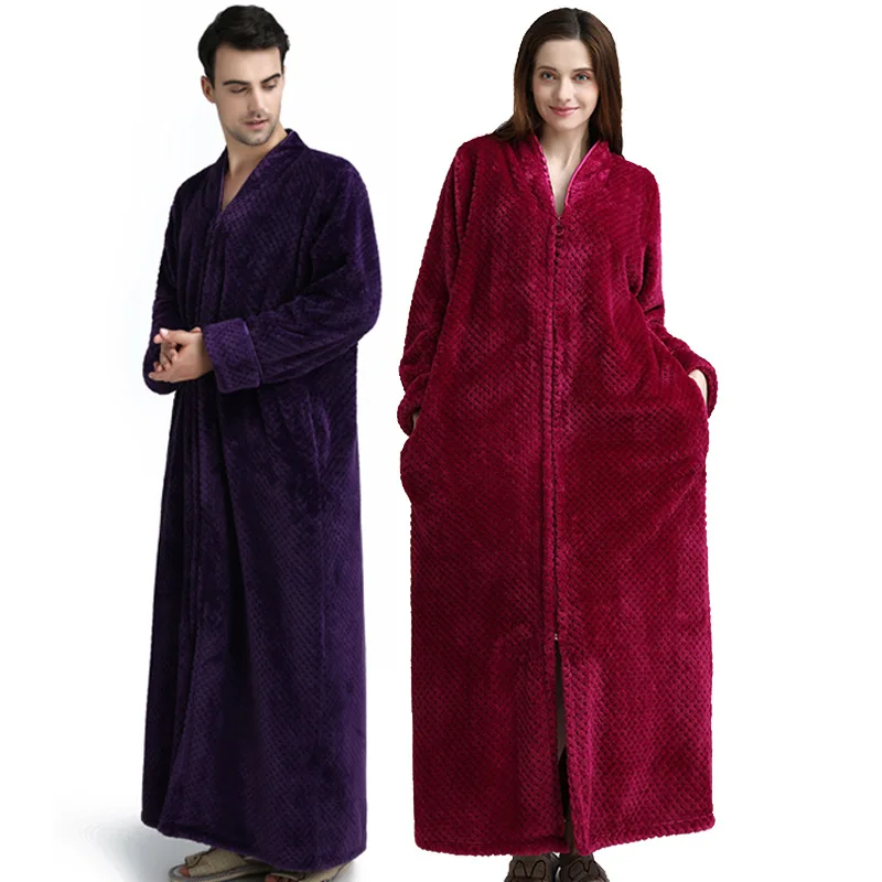 Халат для мужчин осень и зима модный коралл, овечья шерсть, халат для ванной утепленные фланелевые ночные рубашки пара плюс размер мужские пижамы халат