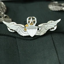  US ARMY WINGS MILITARY COMMAND MASTER AVIATOR METAL WINGS BADGE WWII US COMMAND PILOT BADGE PIN BROOCH INSIGNIA 