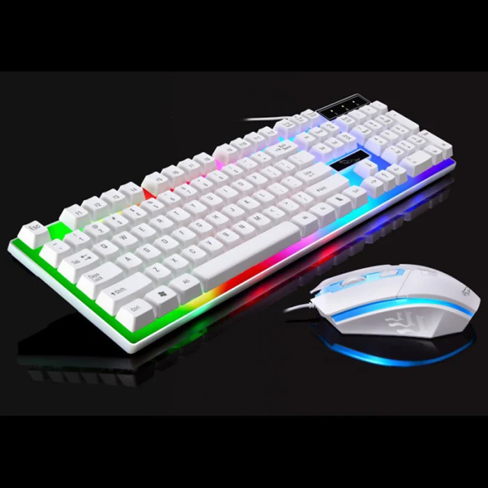 USB Проводная клавиатура мышь комбо набор с подсветкой дизайн для игр Hi 888
