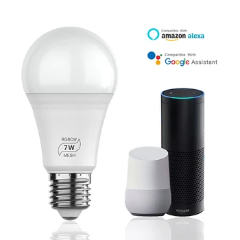 

New 7W E27 Bluetooth RGB LED Light Bulb Control Smart Lamp Smart Home Automation Compatible With Alexa Amazon Google Home