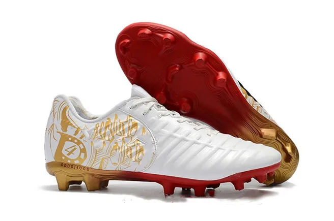Кожаные футбольные бутсы Tiempo Legend VII FG футбольные бутсы мужские Tiempo Totti X Roma футбольные бутсы scarpe calcio новые arrval - Цвет: 12