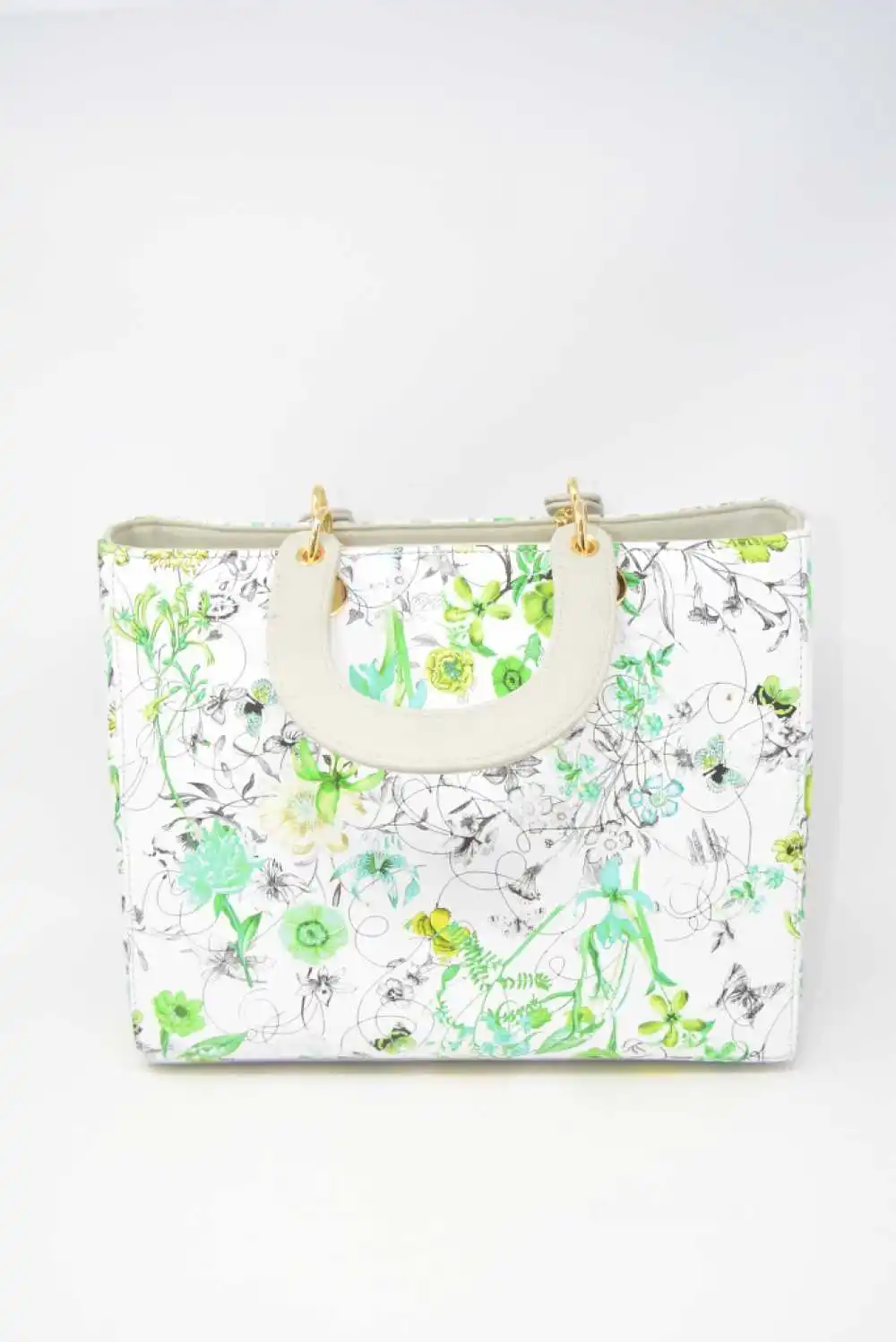 Bolso rígido para mujer, modelo de verano, blanco, verde, florido| | -  AliExpress
