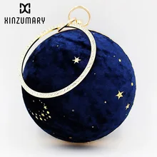 Новинка; вечерняя сумочка-клатч; винтажная бархатная Свадебная блестящие сумочки; женская сумка на плечо с цепочкой; милая девушка со звездами; круговые женские сумки