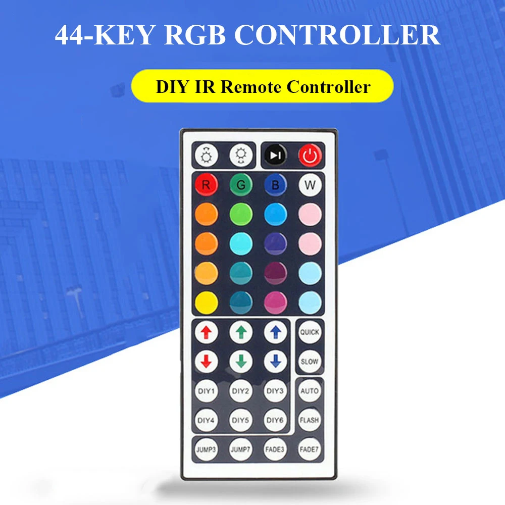 Unbranded Generic Multi-Color LED 44-Button/Key Replacement IR Remote Control 