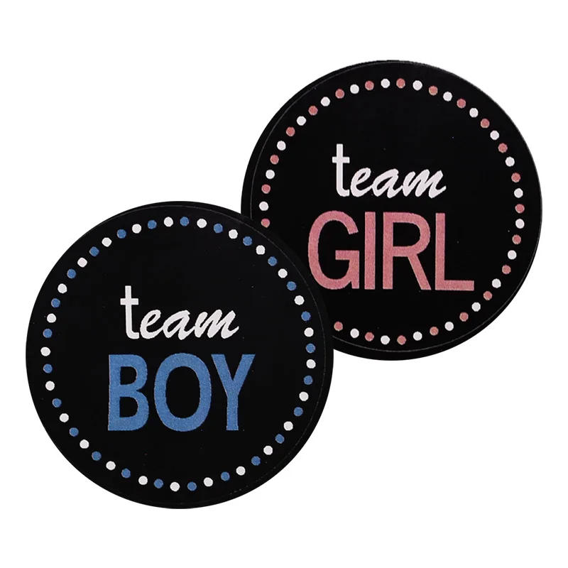 

24/48pcs Team Boy Team Girl Stickers Boy or Girl Vote Sticker for Gender Reveal Party Creative Decoration Baby Shower Supplies