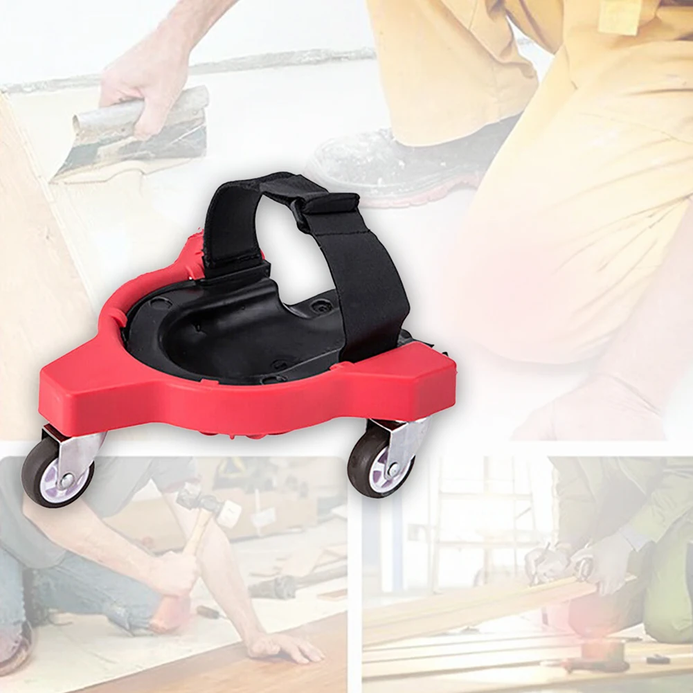

Workers Tool Mobile Flexible Tile Installing Knee Pad Practical Gliding Adjustable Strap Construction Job Plastic Rolling Wheels