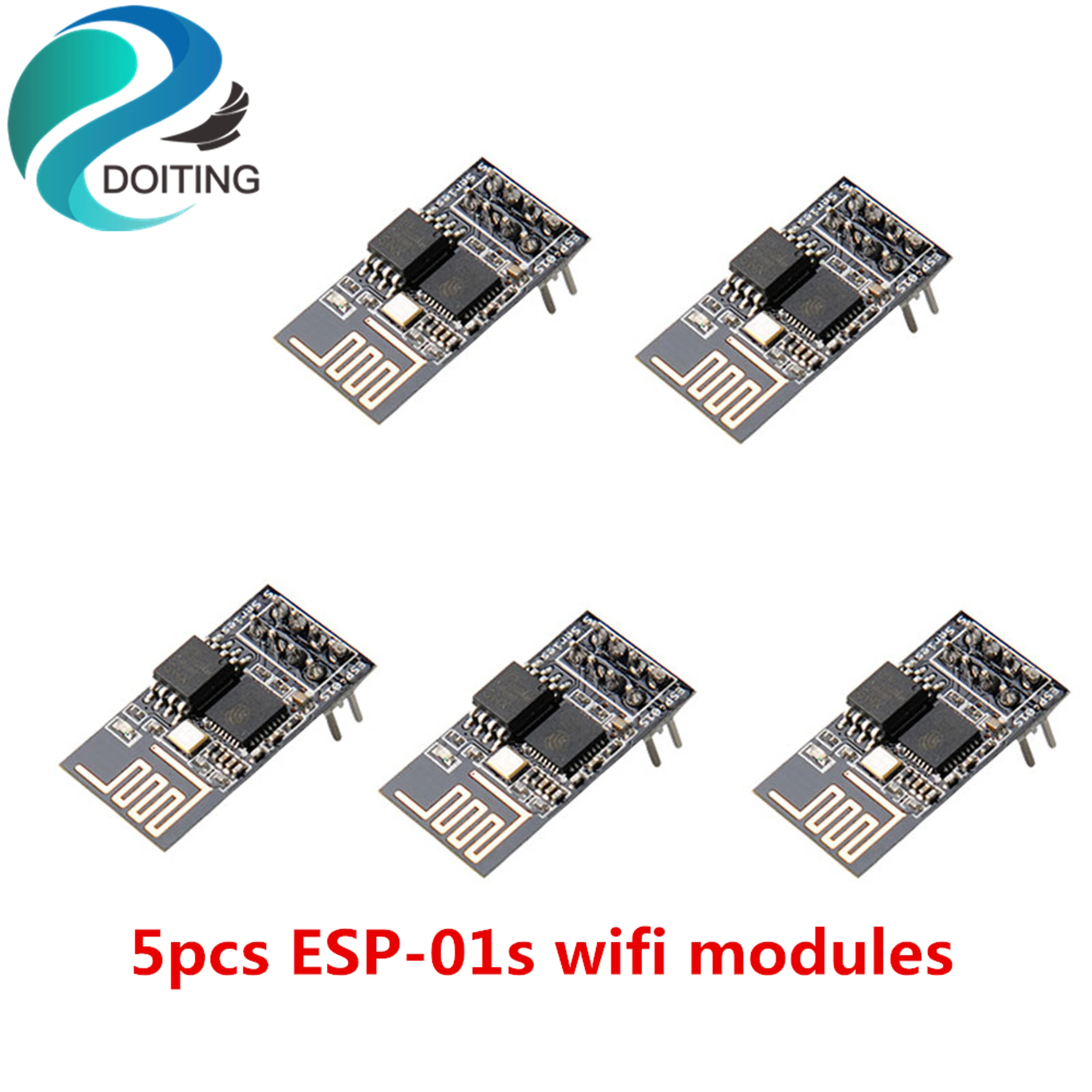 DOITING 5 шт. ESP-01s беспроводной WiFi модуль+ ESP8266 макетная плата серийный к WiFi/Прозрачная передача прошивки загрузчик