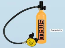 SMACO оборудование для дайвинга мини баллон для подводного плавания кислородный резервуар S400+ Дайвинг-бак для подводного плавания plongee buceo Scuba Tank 1L - Цвет: Orange