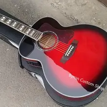 На заказ, винтажная гитара большого размера, 6 струн, электрогитара в стиле Гильды с прессом, комбинированные звукосниматели