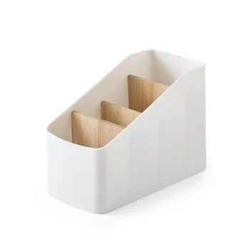 

Living Room Multi-functional Storage Box Japanese Style Deconstructable Wooden Clapboard Points Format Storage Box 4-Compartment
