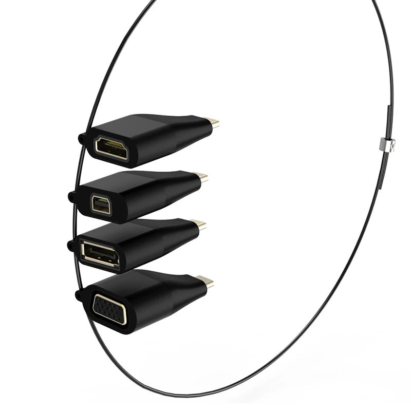 Тип C-HDMI Displayport MiniDP VGA адаптер конвертер аксессуары с отверстием