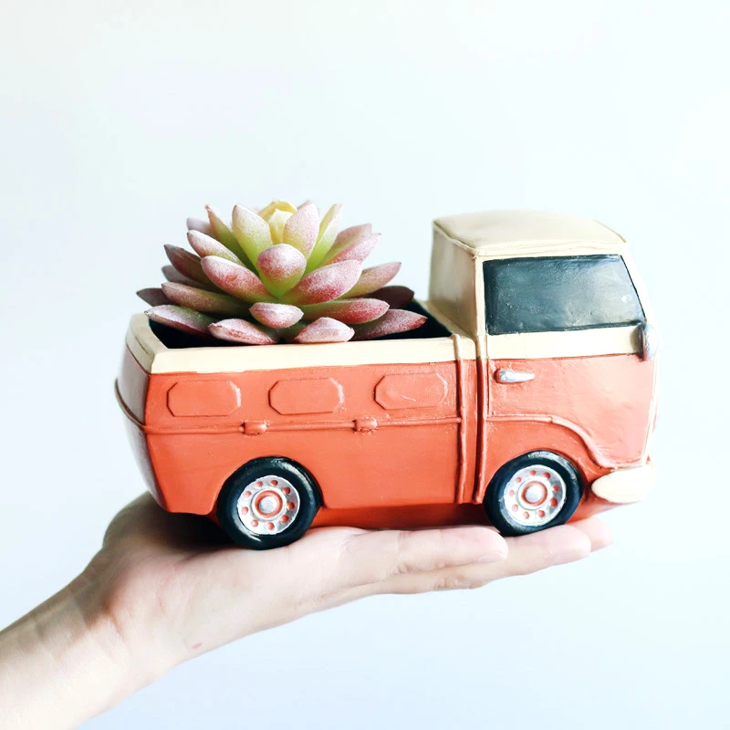 Цветочный горшок из смолы садовый цветочный бонсай-суккулент растений комнатный