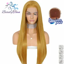 BeautyTown желтый 13x6 Количество кружева часть Futura термостойкие не запутывать каждый день свадебный макияж слой синтетические кружева передний парик