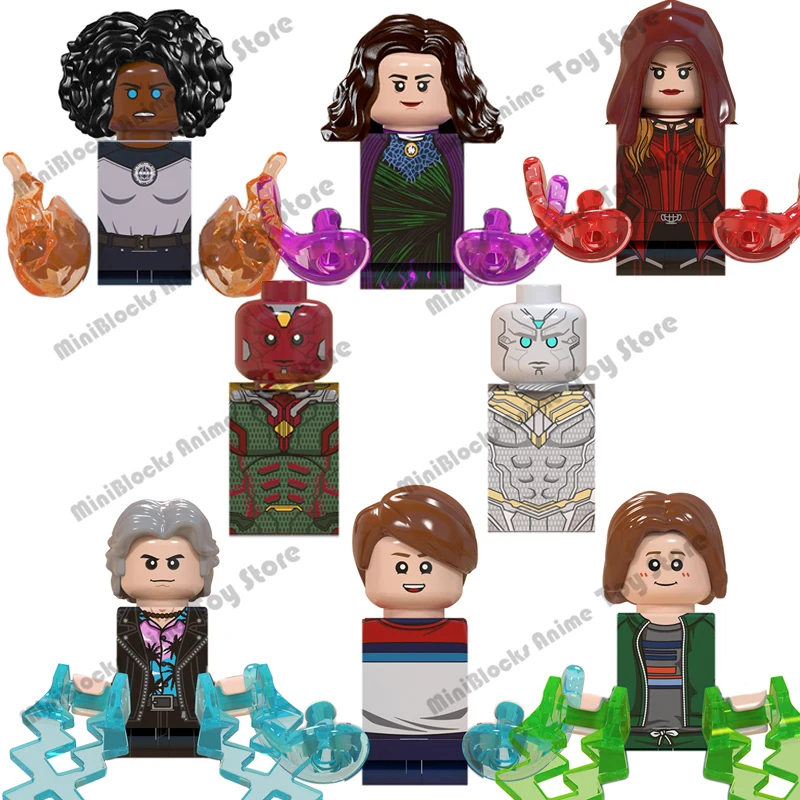 WM6115 Marvel Wanda Vision строительные блоки кирпичи мини Экшн-фигурки серии головок