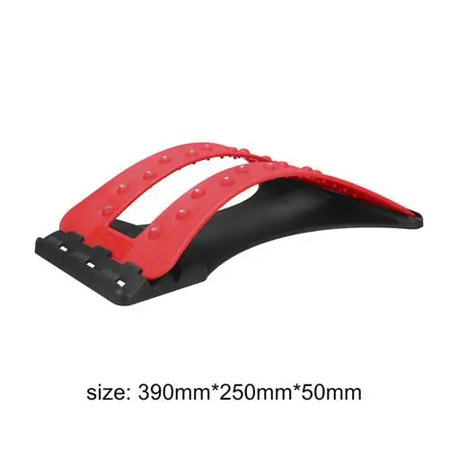 Многофункциональное устройство для растяжения спины, регулируемое поясное массажное устройство для шеи, релаксационные носилки, массажное аппаратное оборудование для позвоночника - Цвет: Red