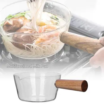 

Glass Small Pot Household Cooking Soup Milk Pot Hot Milk Noodle Pot Transparent Fruit Salad Bowl Home Cookware VKitchen Gadget