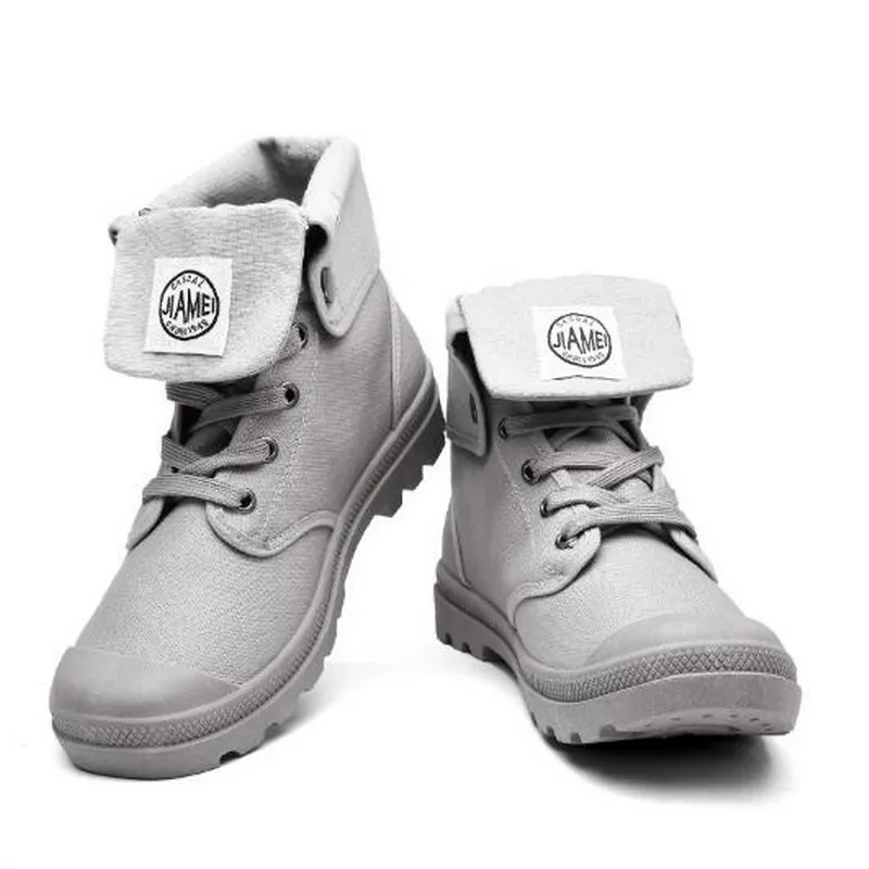 

Large Size Classic Men Canvas Casual Men Shoes Designer High Top Quality Fashion Luxury Work Boots Martin Boot Black Gray Khaki