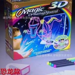 3D блестящие Sketchpad Magic 3D доска для рисования 3D красочная коробка альбом для рисования Детей научные образовательные игрушки