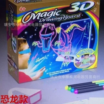 

3D Shining Sketchpad Magic 3D Drawing Board 3D Colorful Box Sketchpad Children Science Educational Toy