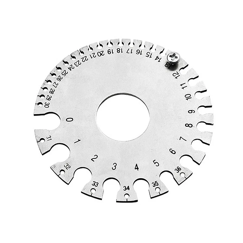 Толщина циркуль из нержавеющей стали 0-36 круглый AWG SWG провод толщиномер линейка диаметр измерителя инструмент