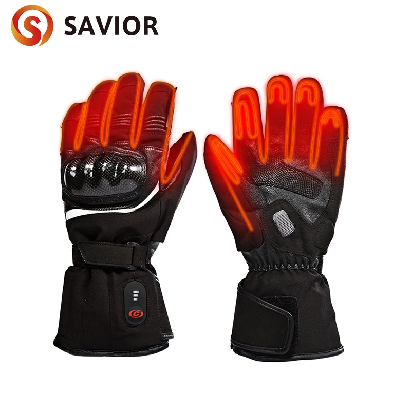 Heated-Glove KNUCKLE SAVIOR Electric-Heating Winter Outdoors Motorcycle Waterproof Sports