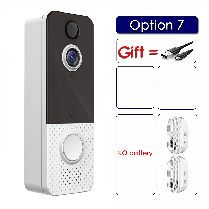 EKEN T8 IP67 Weatherproof Smart Video Doorbell Camera WIFI 1080P Visual Intercom Night Vision IP Door Bell PIR Wireless Cameras 