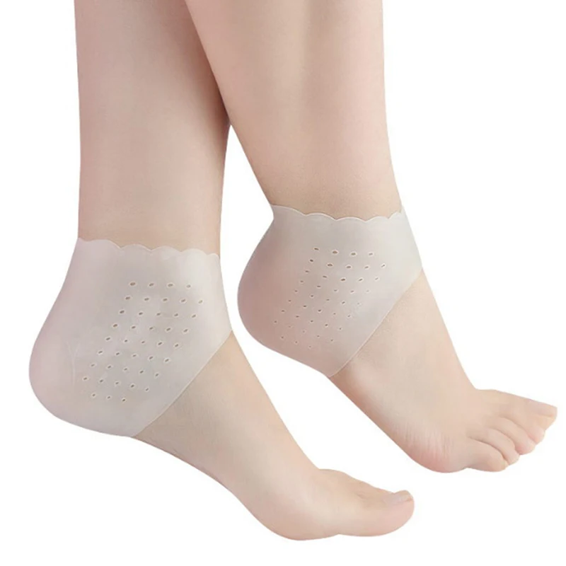 Feet-Care-Socks Gel Heel Moisturizing Hole-Cracked Foot Silicone 2pcs 