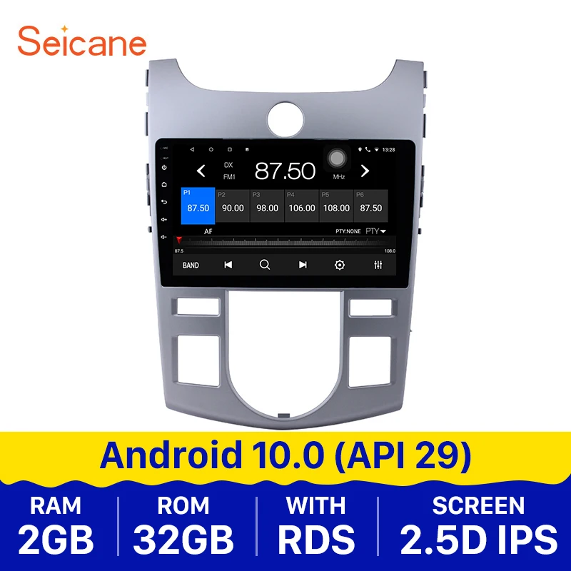 Seicane 9 дюймов Android 10 0 2DIN автомобильный GPS стерео радио четырехъядерный телефон для