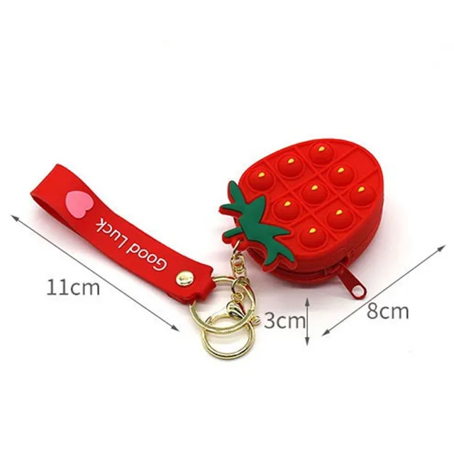 Fashion Poppet Push Bubbles Toy Rainbow Unicorn Kawaii Coin Purse Children Wallet Ladies Bag Silica Gel Simple Dimple Fidget Toy WJ49-11