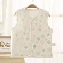 Тонкий хлопковый детский жилет на весну и осень, теплый хлопковый жилет из чистого хлопка на осень и зиму для младенцев 0-2 лет, для мужчин и женщин B