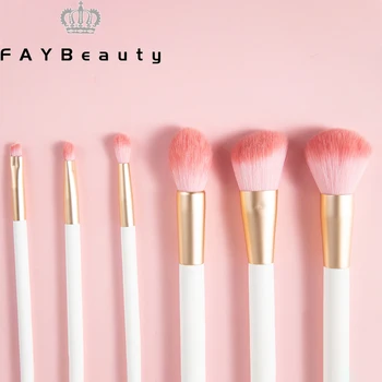 

FAYBeauty 6PCS Base Pink Makeup Brushes Set Beauty Foundation Powder and Eyebrow Lash Brush Cleaner Makeup Brush Set Cosmetics