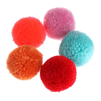 

2020 New 5 Pcs Cat Toy Plush Balls Assorted Pet Game Kitten Interactive Soft Candy Color