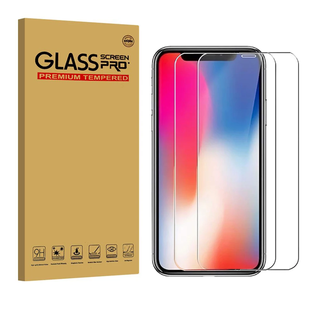CAMDEMS 50 комплектов 9H premium 2 в 1 или 3 закаленное стекло для iphone 12 12promax xs 11 xr x 8 8plus 6 7