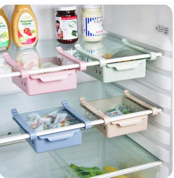 

Refrigerator Storage Rack Fridge Freezer Organizer Freezer Shelf Holder Space Saver Kitchen Tool