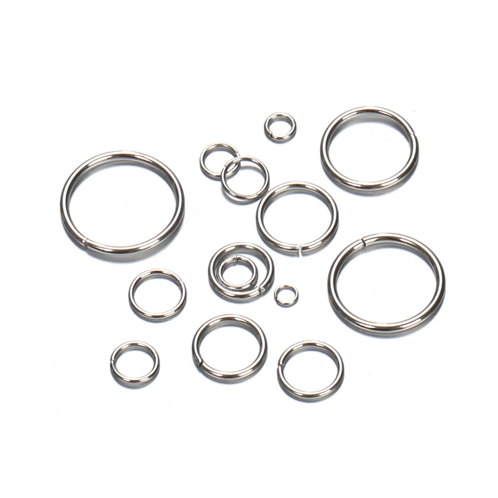 200ks nerez ocel rozseknout prsten otevřený skok prsten konektor pro šperků vytváření náramek řetízek běžící pás obejmout hák DIY příslušenství