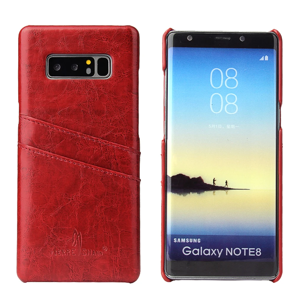 SSZ YLHG Red Ретро PU кожаный чехол для телефона samsung Galaxy Note 8 Слот для карт защитный чехол бизнес - Цвет: SSZ YLHG Red