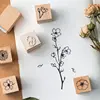 Vintage grass plants stamp DIY wooden rubber stamps for scrapbooking stationery scrapbooking standard stamp 1
