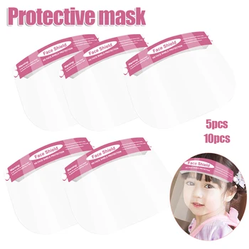 

1/5/10 Pcs Face Protective Shield Anti Fog Full Face Splash Proof Cover for Children Kids XH8Z