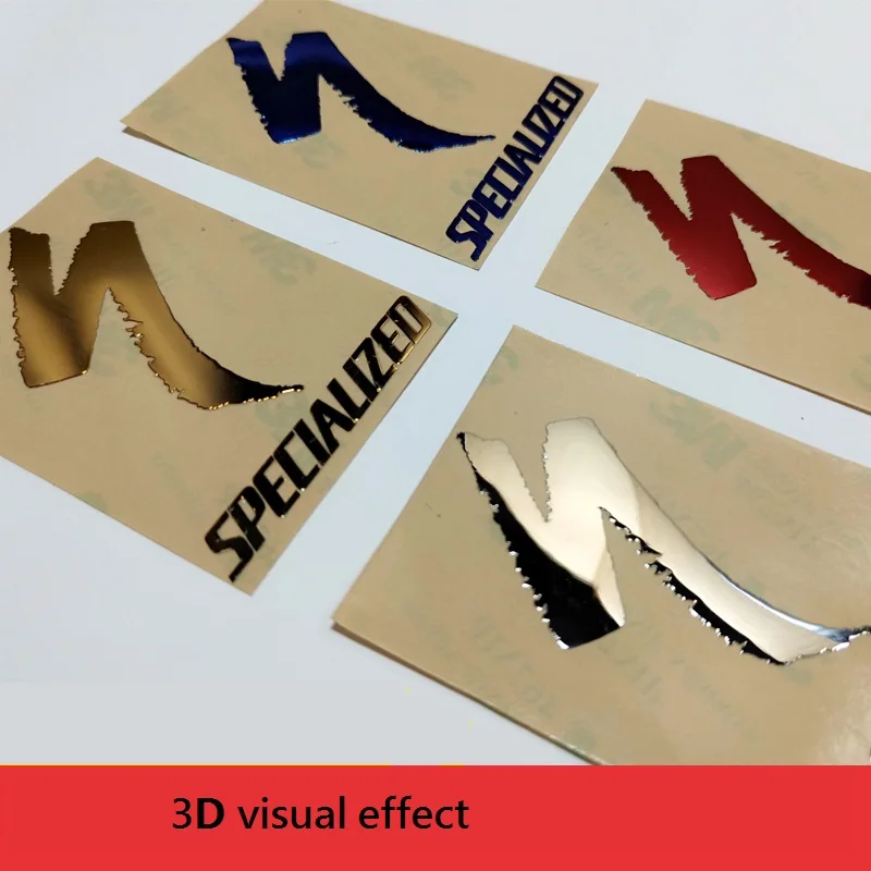 

Road Bike Sticker 3D Visual Effect Lighting Specialize Sticker Bicyle Frame Sagan for Cycling Decal gold silver