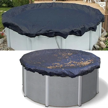 

Portable Outdoor Yard Swimming Pool Cover Protective Strong Garden Round Dust UV Resistant Rainproof 360*20cm