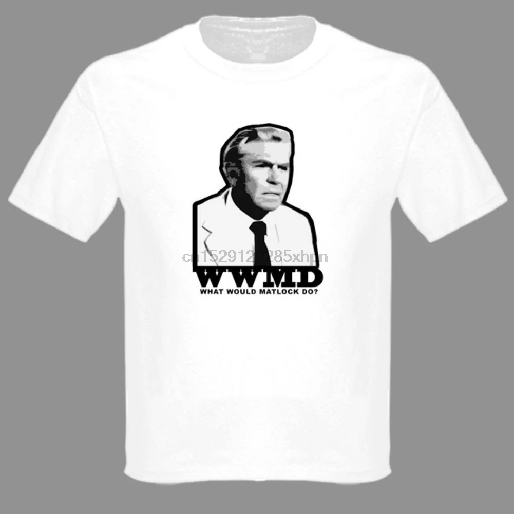 Wwmd Matlock ТВ-шоу белая футболка горячая новинка модная Топ Бесплатная доставка 2019