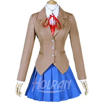 

Doki Doki Literature Club Monika Cosplay Sayori Yuri Natsuki Cosplay Costume School girls Carnival Uniform outfit