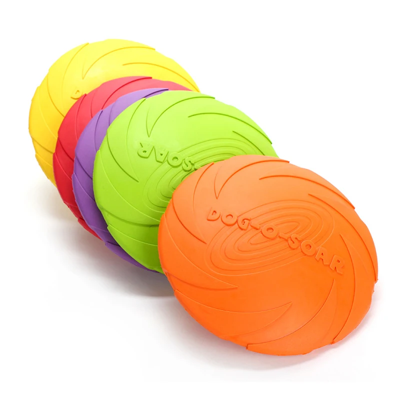 

Fashion Dog Frisbees Trainning Puppy Toy Large Dog Frisbees Trainning Toy Rubber Fetch Flying Disc Frisby Pet Supplies